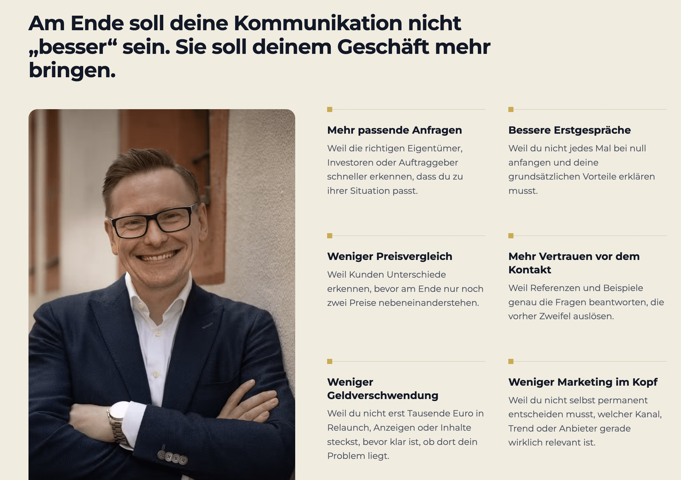 Makler-Webseiten müssen Geschäft und Anfragen bringen