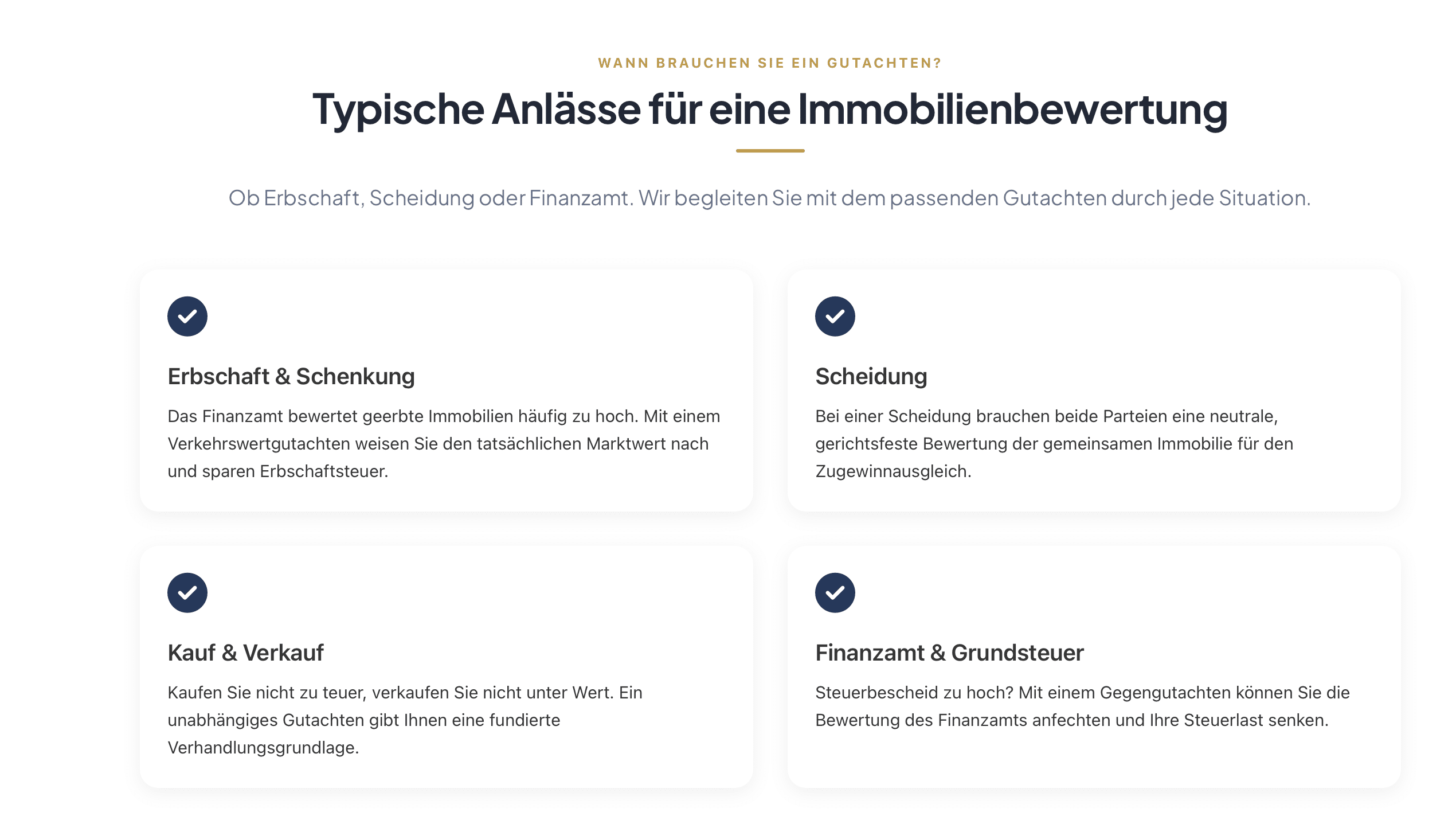 Makler-Webseiten müssen Kundenanlässe beantworten